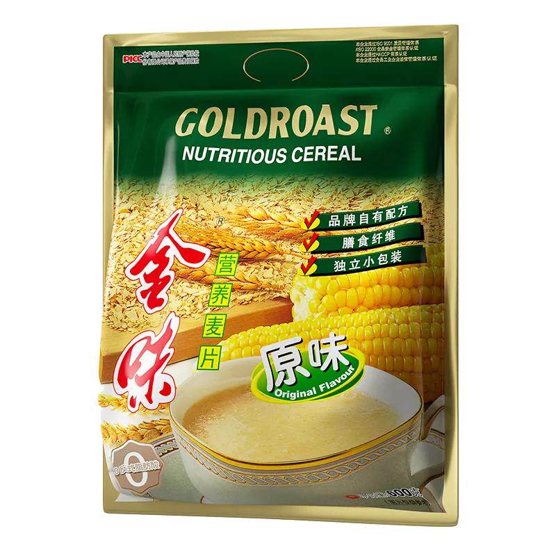金味麦片营养早餐经典原味麦片速食代餐即食燕麦片600g*1袋低聚糖