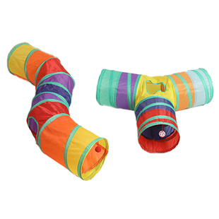 猫玩具猫咪隧道自嗨解闷神器钻洞彩虹迷宫通道消耗体力用品逗猫棒