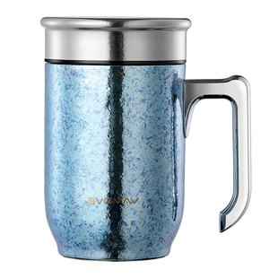 英国宝威玛纯钛办公保温杯男士茶水分离泡茶杯高档商务送礼焖茶杯