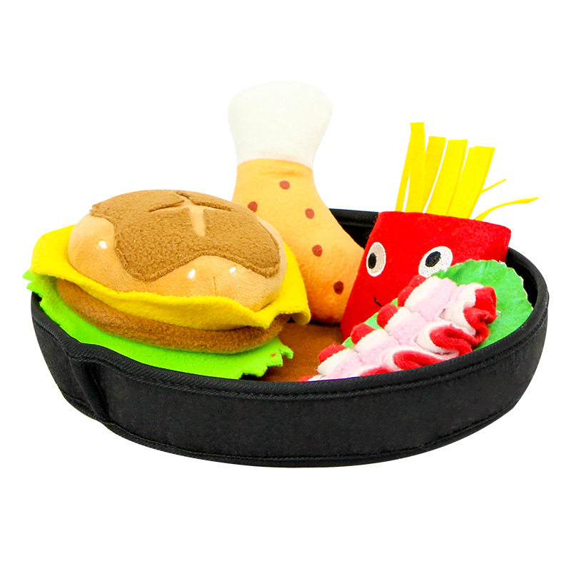宠物发声玩具狗狗耐咬藏食碗汉堡