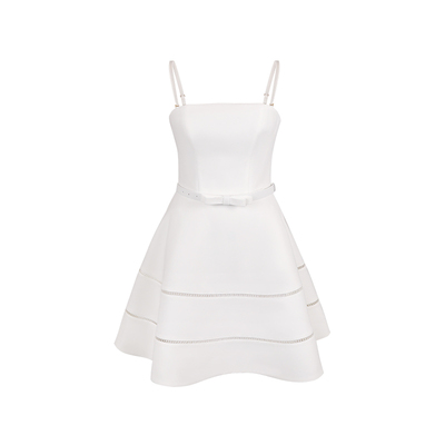 高级感优雅千金抹胸日礼服连衣裙