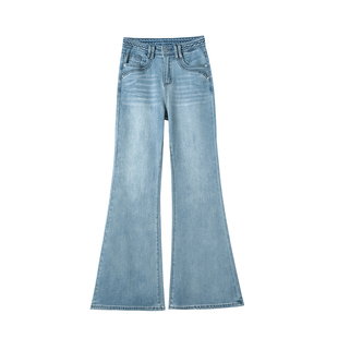 喇叭牛仔裤2026新款女夏季天丝高腰显瘦弹力修身复古春秋微喇裤