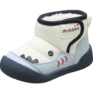 牧童儿童雪地靴2025冬季新款男童加绒保暖女童棉靴稳护软底宝宝鞋