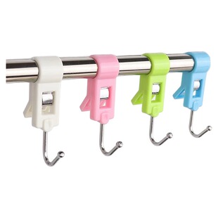 夹管挂钩夹子浴室毛巾多功能活动卡夹厨房夹杆可活动旋转厨房夹子