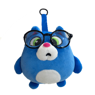 小蓝猫胖猫玩偶会录音说话猫咪发声挂件毛绒周边月半抱枕生日礼物