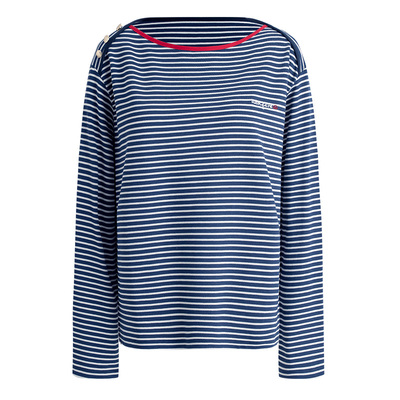 Navigare意大利小帆船长袖T恤女士纯棉2026春季新款条纹体恤上衣