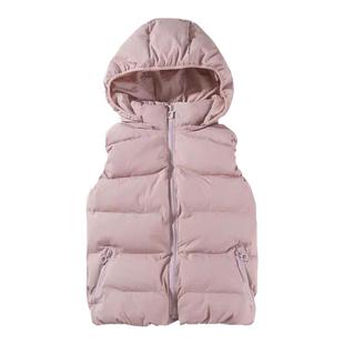 2025秋冬新款羽绒棉服单面穿马甲女短款韩版修身拆帽百搭外套马夹