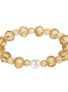 zeroline切面琉璃黄水晶手串女