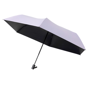 加大黑胶防晒超轻三折双人晴雨伞