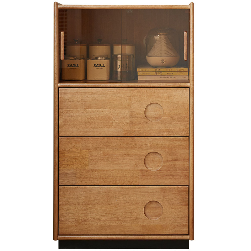 爱木思林实木电视边柜中古风斗柜