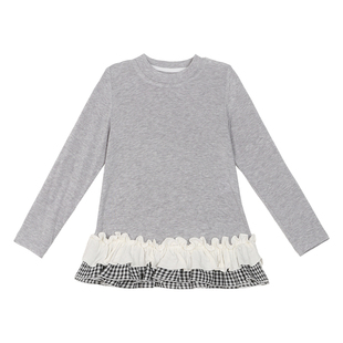 【肌底衣】小O宝童装宝宝花边打底衫女白色内搭春秋装女童长袖t恤