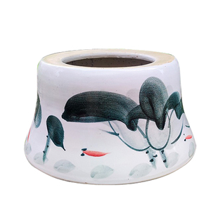 景德镇陶瓷器手绘底座鱼缸花盆瓷脚架子瓷金锦鲤睡莲荷花缸底柜