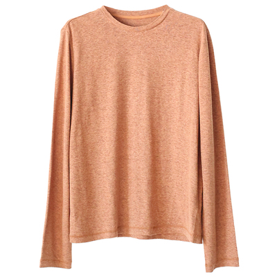 松弛大麻混织亲肤百搭长袖T恤女