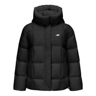 Skechers斯凯奇秋冬女士休闲运动羽绒服保暖外套P425W134/0018