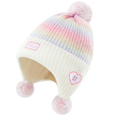 迪士尼女童爱莎公主保暖针织帽