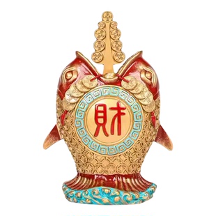 旗舰店正品李居明吉祥物2026马年八白正财招财摆件东方鲸吞万里财