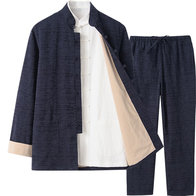 春季棉麻中老年唐装汉服三件套