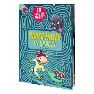 英文原版 Super Mazes in Space 太空场景超级迷宫 解谜找图 纸板操作书 立体绘本 Twirl 英文版 进口英语原版书籍儿童外文书
