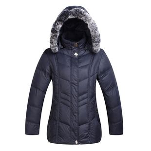 冬季中年妈妈装羽绒服女款中老年人奶奶老太太加大码鸭绒外套保暖