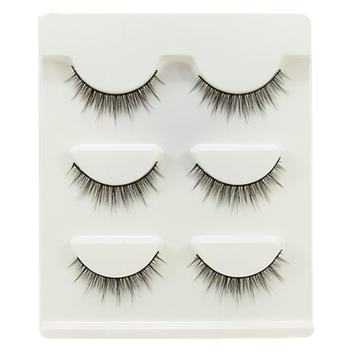 3D立体假睫毛自然磨尖撑双眼皮