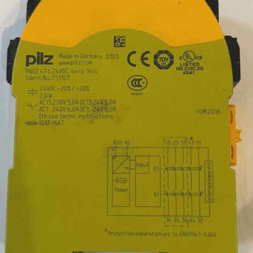 PNOZ s7 C 24VDC 4n/o 1nc,751107, pilz