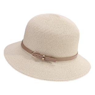 新款夏季简约草帽韩版凉帽遮阳防晒帽女可折叠太阳渔夫帽宽檐帽子