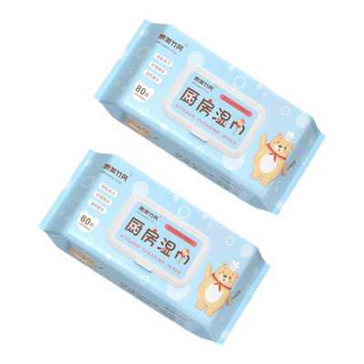 惠美竹风家用厨房湿巾50片清洁