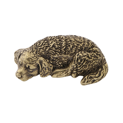 全铜金毛犬创意摆件睡姿雕塑像