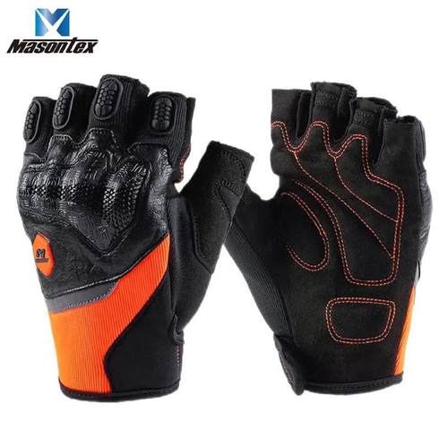 摩爵仕摩托车骑行手套夏季半指透气碳纤维防摔男女士机车手套M30B