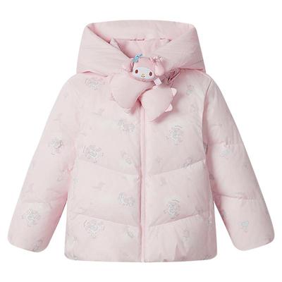 波司登童装可脱卸帽短款羽绒服