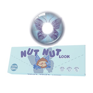 【仲夏蝶影】坚果力美瞳日抛10片蝴蝶虹膜系列仲夏蓝混血鸢尾