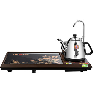 金灶L-300A钢化玻璃茶盘烧水壶全自动上水一体茶台嵌入式茶具套装