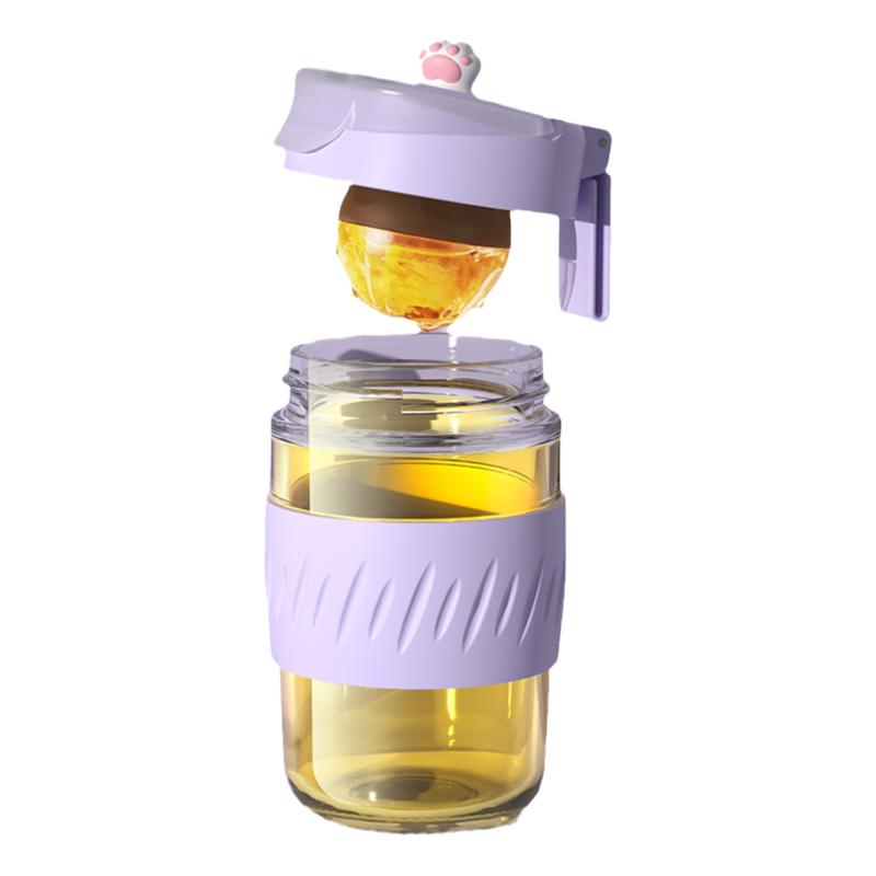 诺百纷磁弹泡茶随手杯玻璃水杯