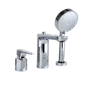 科勒卫生间浴缸三孔抽拉全铜冷热混合淋浴花洒龙头K-R72330T-4-CP