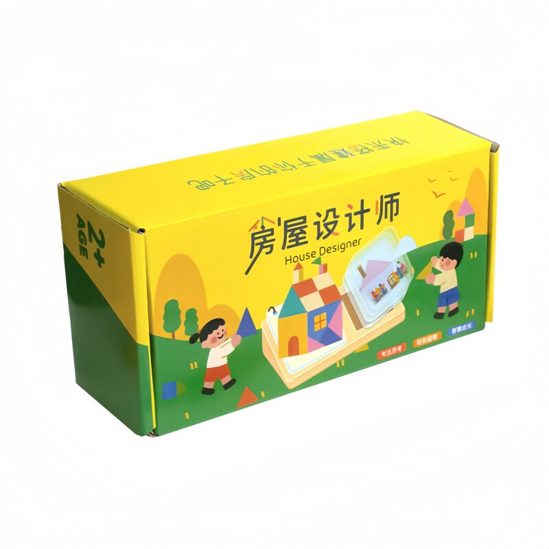 儿童几何房子拼图早教玩具