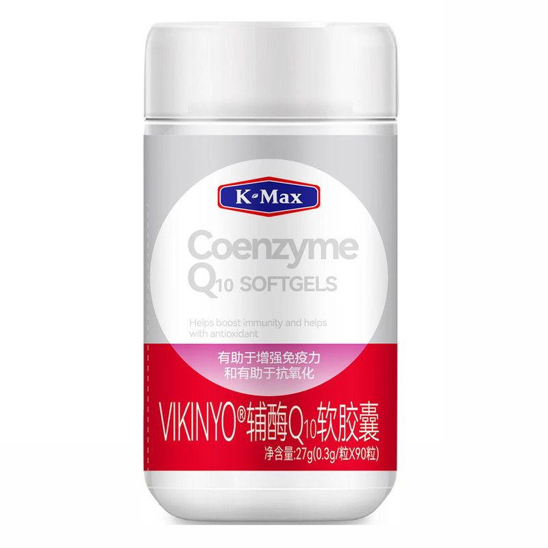 屈臣氏K-Max康麦斯VIKINYO辅酶Q10软胶囊0.3g/粒×90粒/瓶