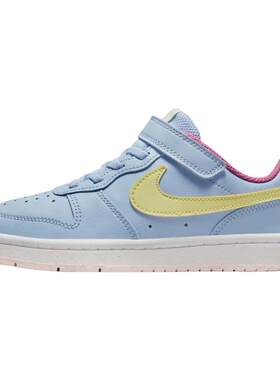 正品耐克NIKE儿童鞋男童女童魔术贴板鞋时尚休闲运动鞋BQ5451-405