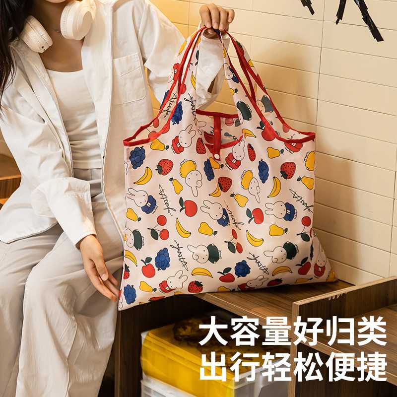 新品 购物袋折叠便携超市大容量帆布袋加厚防水结实防水袋手提环