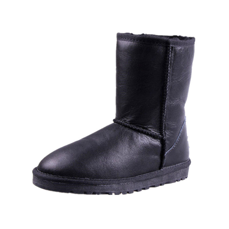 羊皮毛一体中筒冬季防水雪地靴