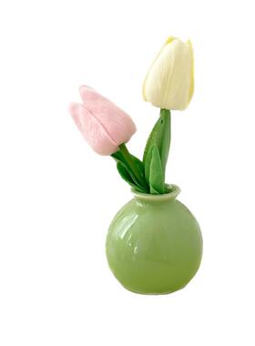 简约陶瓷桌面装饰干花花瓶