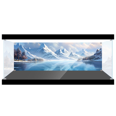 适用乐高60368极地巨轮积木玩具收纳防尘透明手办亚克力展示盒