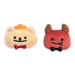 小熊虫来咯可爱毛绒吧唧徽章马口铁原创包包装饰胸针配饰可爱女生