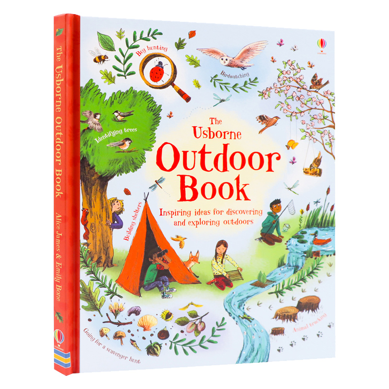 户外图书 英文原版绘本 The Usborne Outdoor Book 精装儿童英文启蒙读物 识别野生动植物确保安全的建议 Usborne 出版