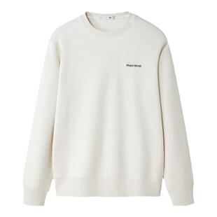 HLA/海澜之家加绒长袖t恤男春秋纯棉纯色白色打底衫圆领卫衣男