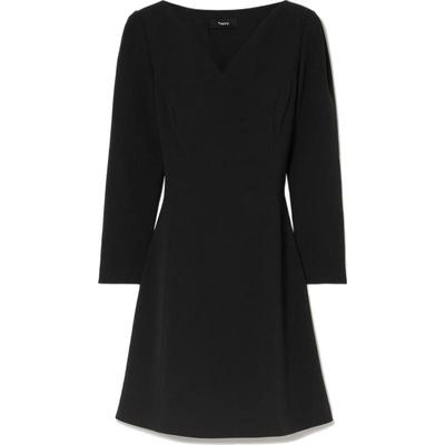 【折扣】THEORY女士卡迪面料迷你黑色中裙连衣裙