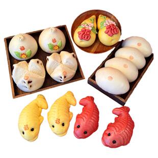 山东特产大馒头面鱼胶东花饽饽马年过年年货面食上供花馍馍礼盒