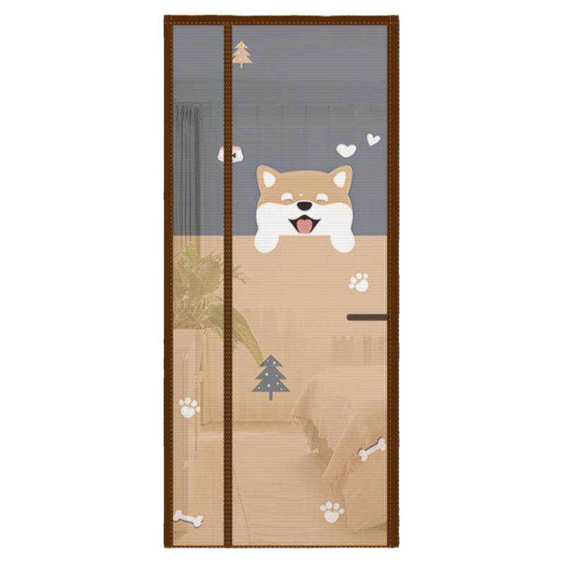 夏天全磁条防蚊门帘卡通印花侧开
