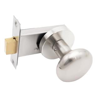 锌合金隐形门把手圆形单面锁黑色拉手球形木门锁暗门把手暗锁应急