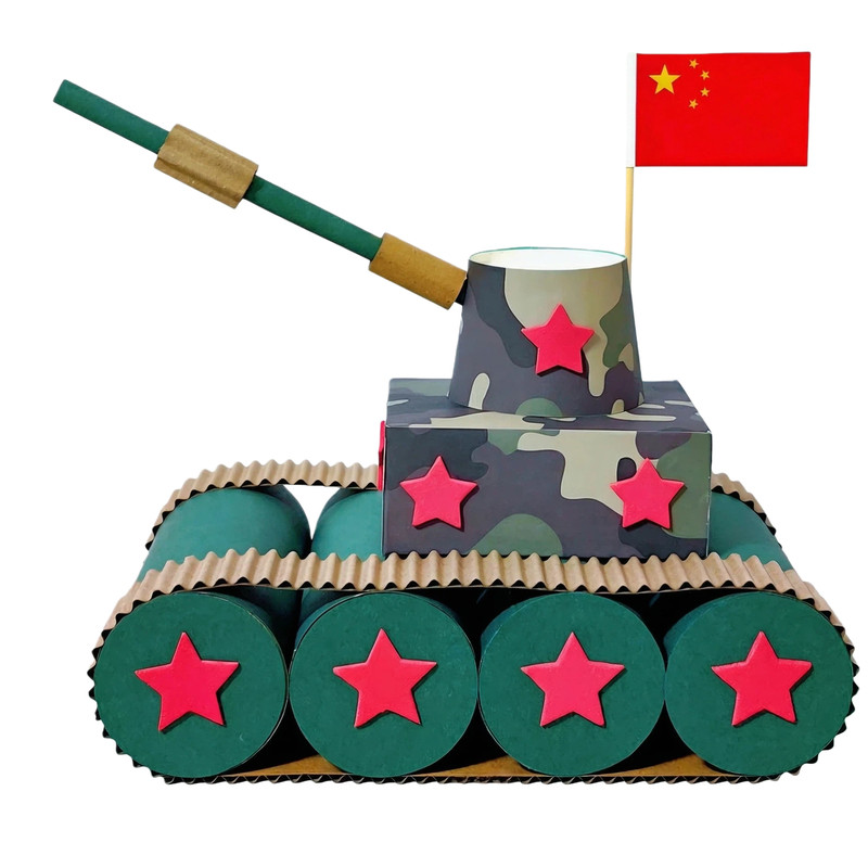 DIY迷彩坦克模型爱国军事主题材