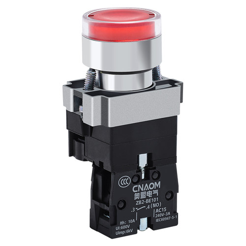 带灯按钮开关XB2-BW3361C自复位BW33B1C点动BW33M1C绿色24V 220V